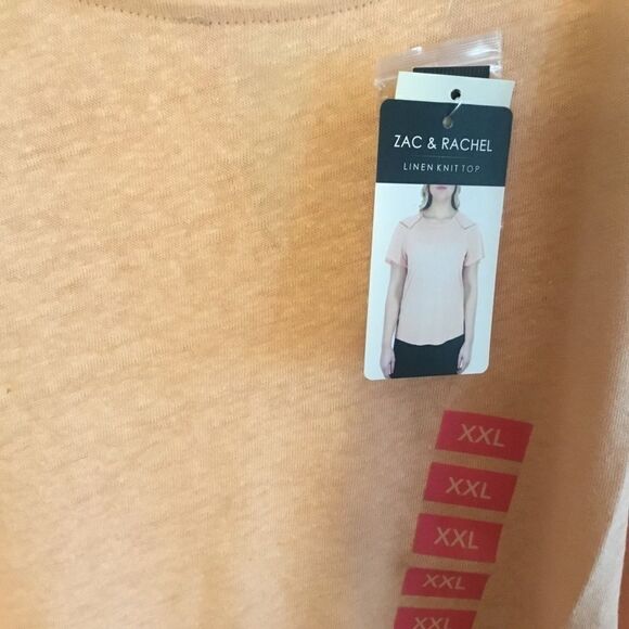 NWT Zac & Rachel Peach Knit Top SZ XXL - Picture 6 of 11